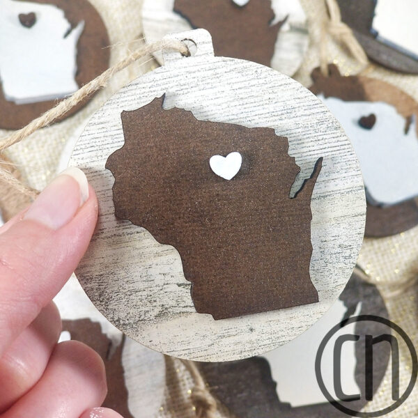 Wisconsin Ornaments with Your City