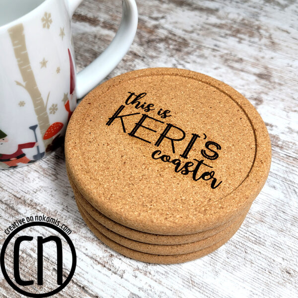Personalized Cork Coasters - SET OF 4 - Image 2