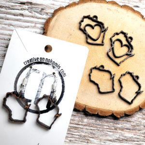 Wisconsin Outline Earrings